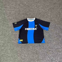 Mertra Striped Soccer Jersey - Black/Blue
