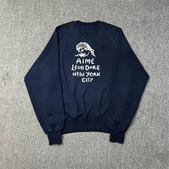 Aimé Leon Dore Figure Graphic Sweatshirt - Navy