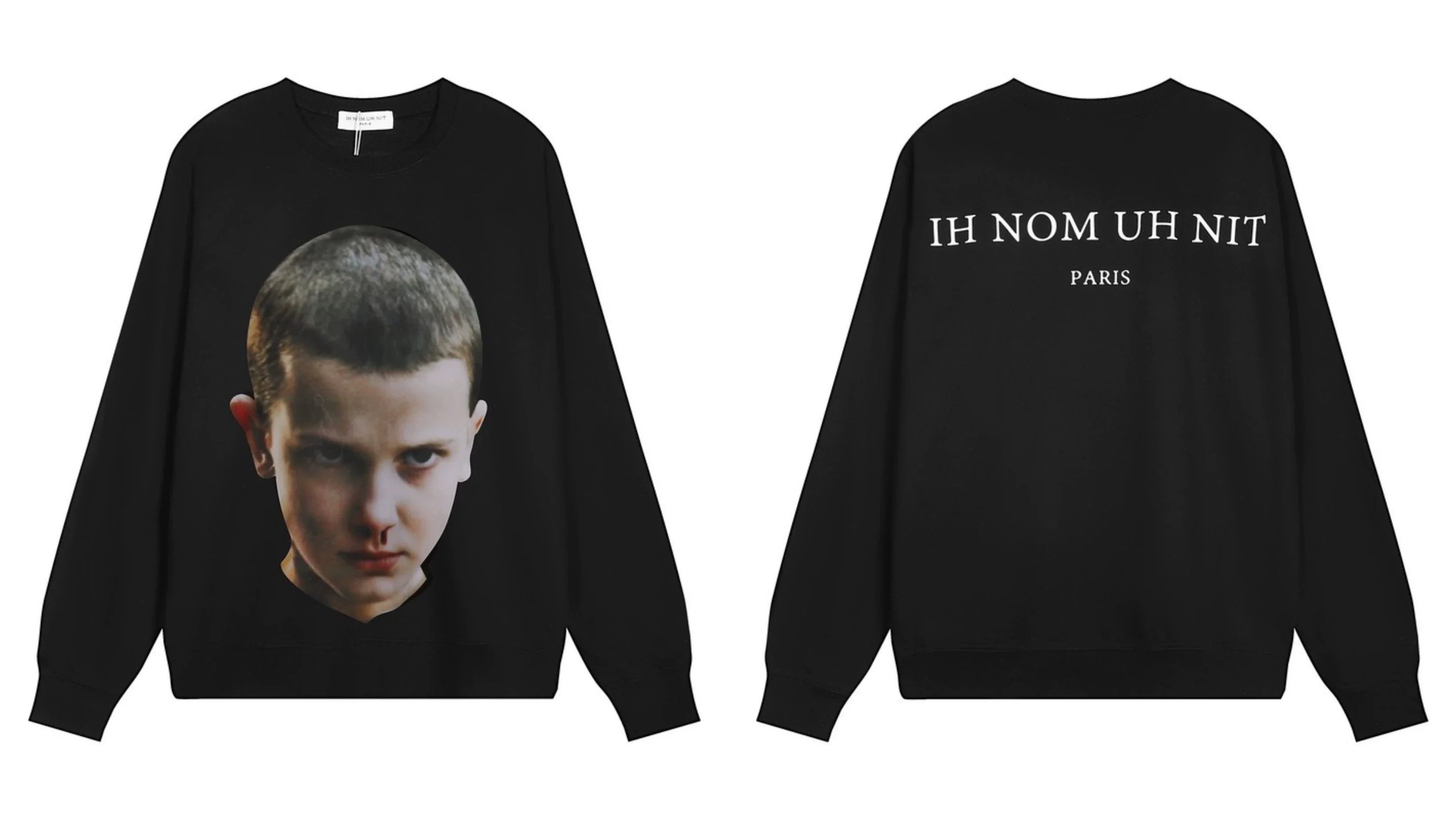 IH NOM UH NIT Eleven Portrait Sweatshirt - Black