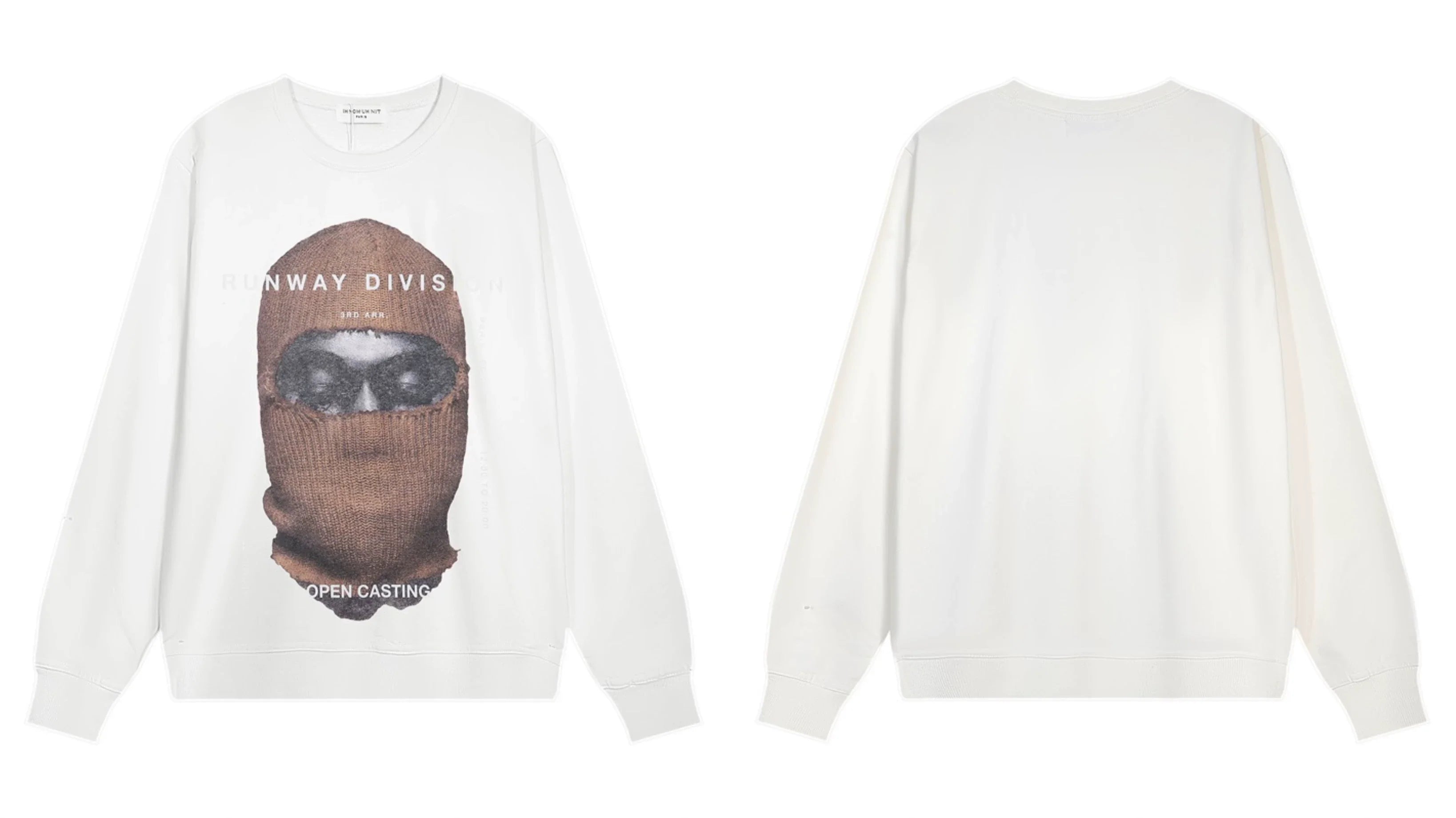 IH NOM UH NIT Runway Division Mask Sweatshirt - Off-White