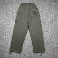 Mertra Straight-Leg Sweatpants - Olive Grey