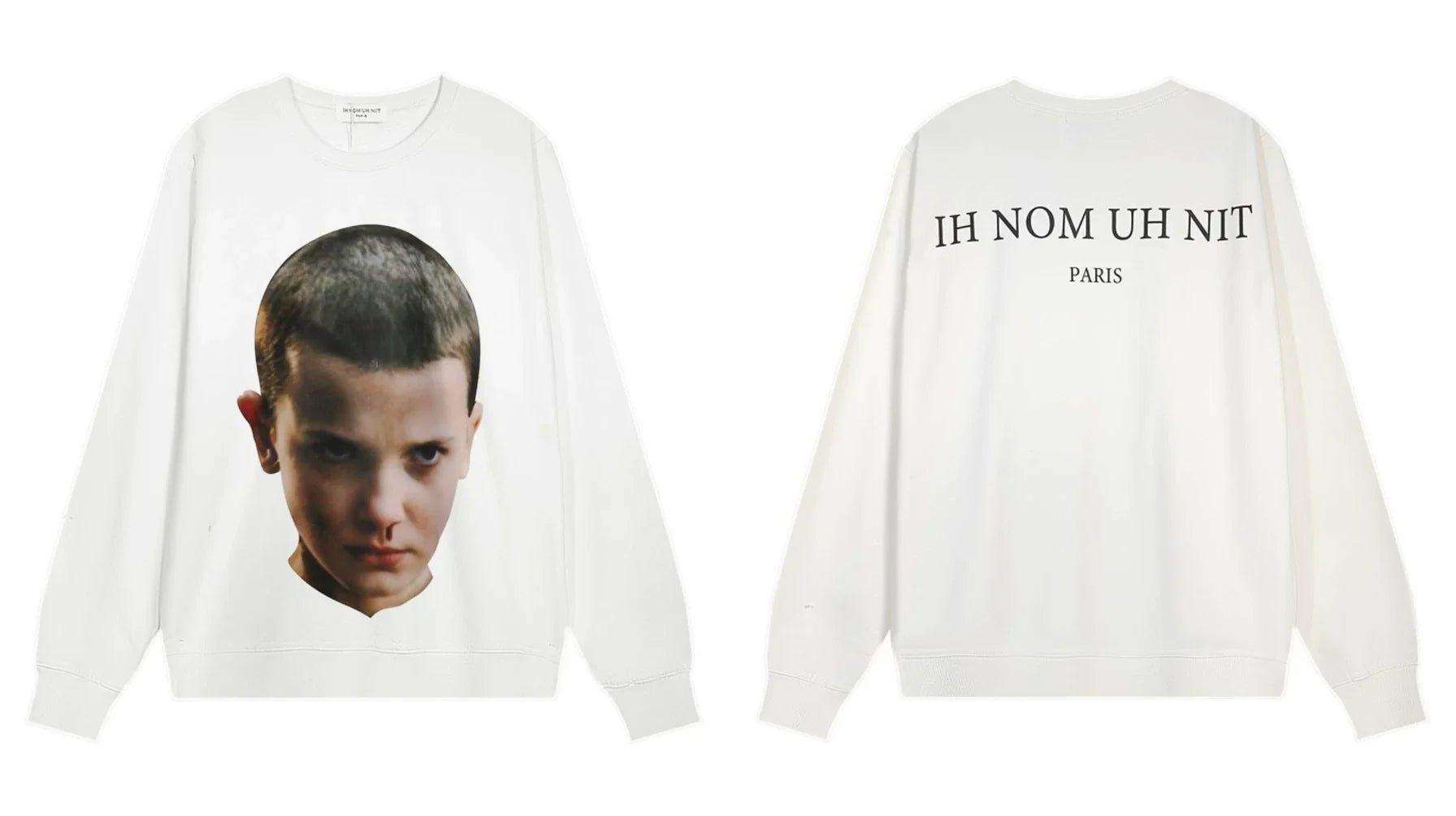 IH NOM UH NIT Eleven Portrait Sweatshirt - Off-White